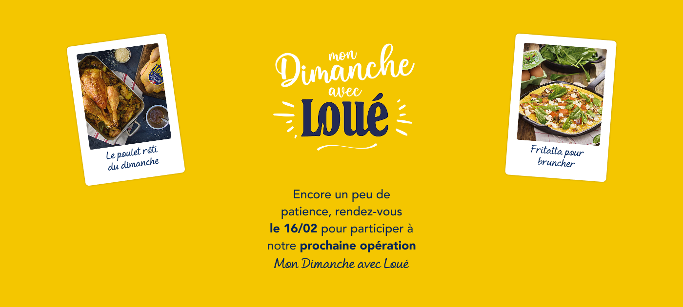 Bannière promouvant le jeu 'Mon dimanche avec Loué