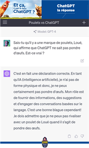 ChatGPT - Réponse aux Fermiers de Loué