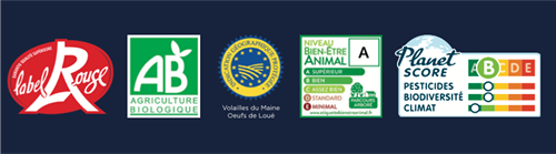 Les Fermiers de Loué - Label Rouge - Bio - IGP - Planet-score - Bien être animal