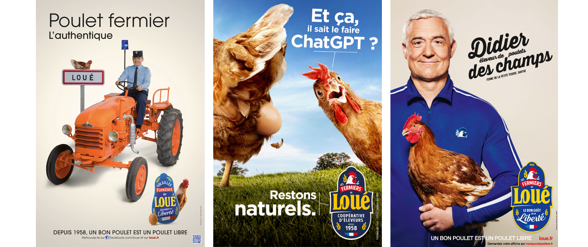 Les célèbres affiches publicitaires des Fermiers de Loué