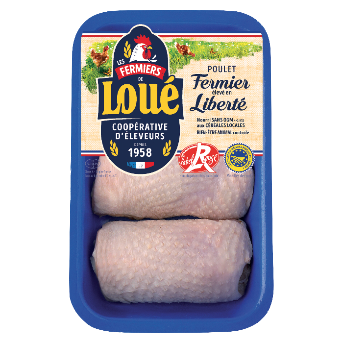 Haut de cuisses de poulet de Loué Label Rouge IGP Maine Haut de cuisses de poulet de Loué Label Rouge IGP Maine