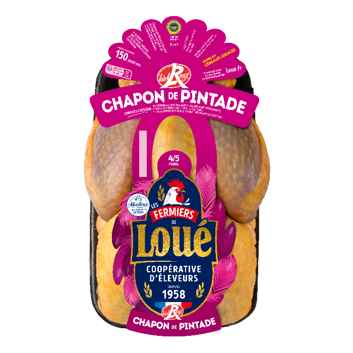 Chapon de pintade de Loué Label Rouge IGP Maine Chapon de pintade de Loué Label Rouge IGP Maine