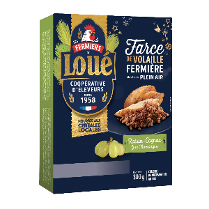 Farce de volaille fermière de Loué au raisin-cognac fine Champagne