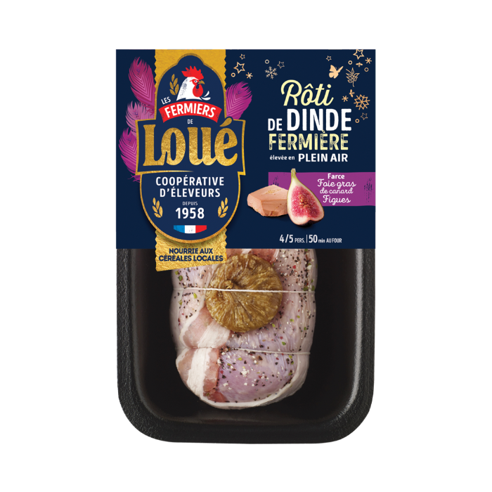 Rôti de dinde fermière de Loué, à la farce de Foie gras de canard et figues Rôti de dinde fermière de Loué, à la farce de Foie gras de canard et figues