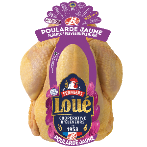 Poularde jaune fermière de Loué Label Rouge IGP Maine