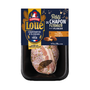 Rôti de chapon fermier de Loué - Morilles et armagnac