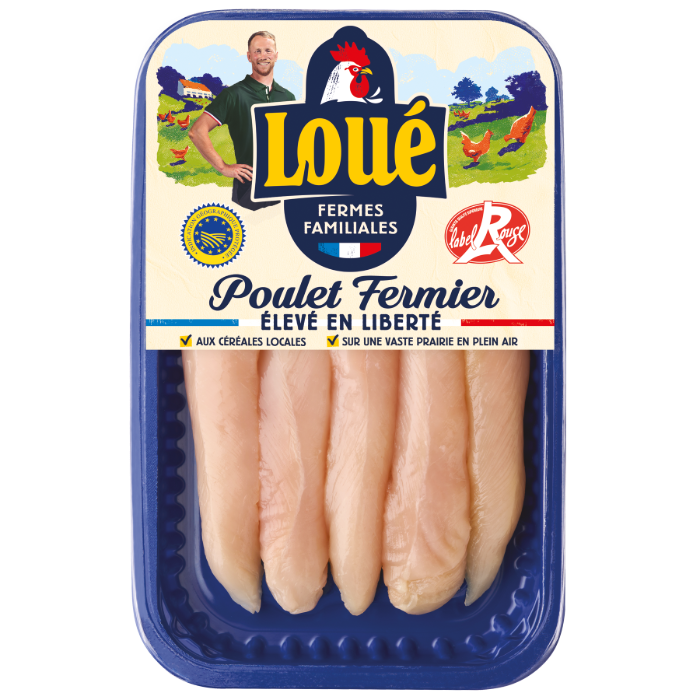 Aiguillettes de poulet blanc de Loué Label Rouge IGP Maine
