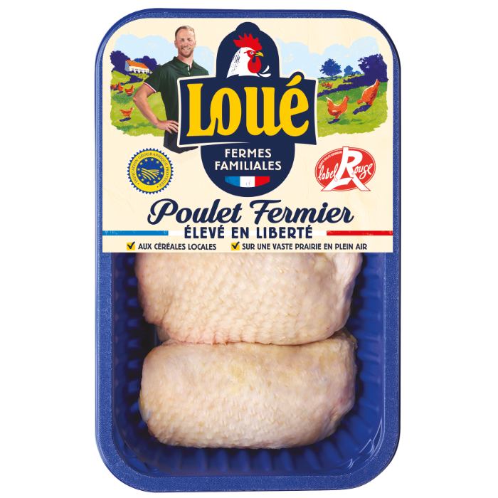 Haut de cuisses de poulet de Loué Label Rouge IGP Maine