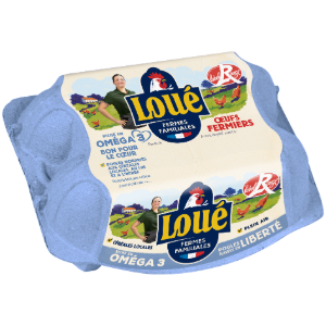 Oeufs fermiers de Loué Label Rouge riche en OMEGA 3 - IGP Loué