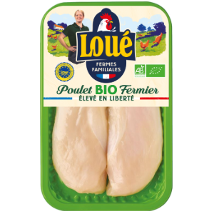 Filets de poulet blanc de Loué Bio IGP Maine