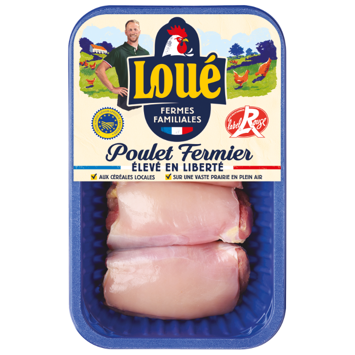 Escalopes de cuisses de poulet de Loué Label Rouge IGP Maine