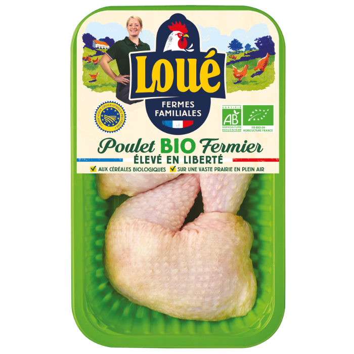 Cuisses de poulet blanc de Loué Bio IGP Maine