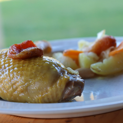 https://www.loue.fr/Cuisses de poulet de Loué aux abricots secs