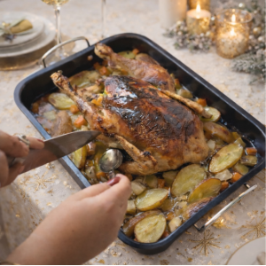 Recette de poularde rôtie au four et ses légumes fondants