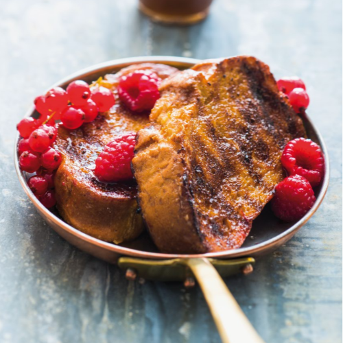 https://www.loue.fr/Pain perdu aux fruits rouges et au caramel beurre salé