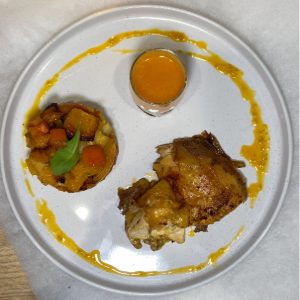 Chapon rôti de Noël aux légumes anciens : recette festive